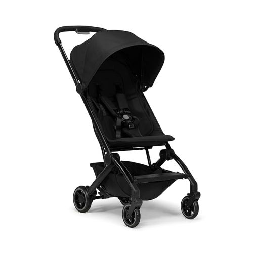 Joolz AER+ Lightweight & Compact Travel Stroller - Portable One-Hand Fold Design - Ergonomic Seat for Infant & Toddler (up to 50 lb) - XXL Sun Hood - Stroller for Airplane -Travel Pouch - Space Black - AER+ CLASSIC LOOKS