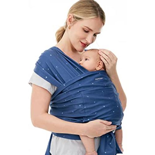 Momcozy Baby Wrap Carrier Slings, Infant Carrier Slings for Newborn up to 50 lbs, Baby Wrap Adjustable for Adult Fits Sizes XXS-XXL, Easy to Wear Baby Carriers, Ergonomic Front Facing/Back, Starry Sky