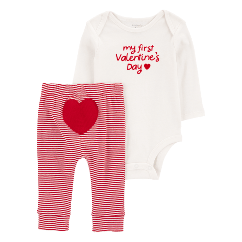 Baby 2-Piece My First Valentine's Day Bodysuit Pant Set | Carter's