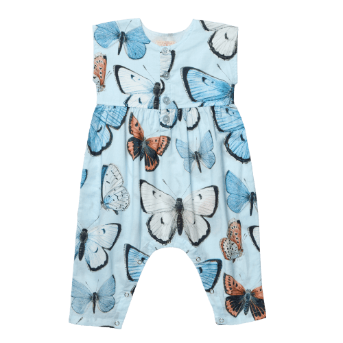 Baby Girls Alexandra Jumper - Blue Vintage Butterflies