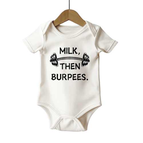 Funny Baby Bodysuit, Crossfit Baby Gift for Gym Lovers, Baby Shower Gift Ideas for New Parents, Who Workout Fitness Enthusiasts One Piece