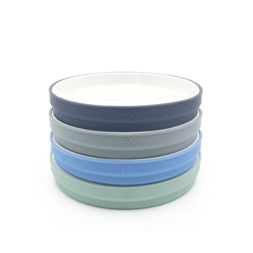 Porcelain White Plates with Silicone Sleeves