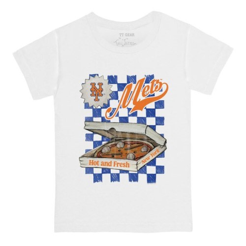 Infant New York Mets Tiny Turnip White Pizza T-Shirt