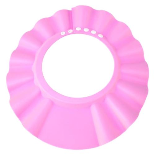 Safe Shampoo Shower Bathing Protection Bath Cap Soft Adjustable Visor Hat for Toddler, Baby, Kids, Children (pink)