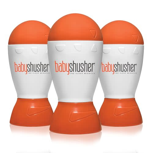 Baby Shusher Portable Sound Machine - White Noise Sound Machine, Baby Soother for Sleeping, Newborn Essentials for Crib, Battery Operated Hush, Travel Friendly - 3 Count