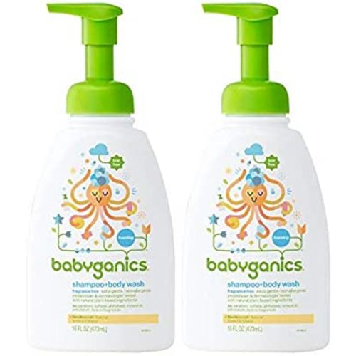 Babyganics Foam Shampoo And Body Wash Fragrance Free, 16 Ounce - 2 Pack