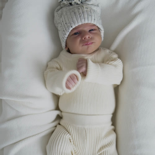 Luna + Luca Baby Rib Bodysuit - Cream