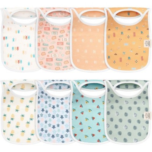 KeaBabies 8-Pack Hallo Baby Drool Bibs , Baby Bibs for Boys, Girls, Pull-on Bibs for Baby Boy, Baby Girl, Baby Bib Unisex