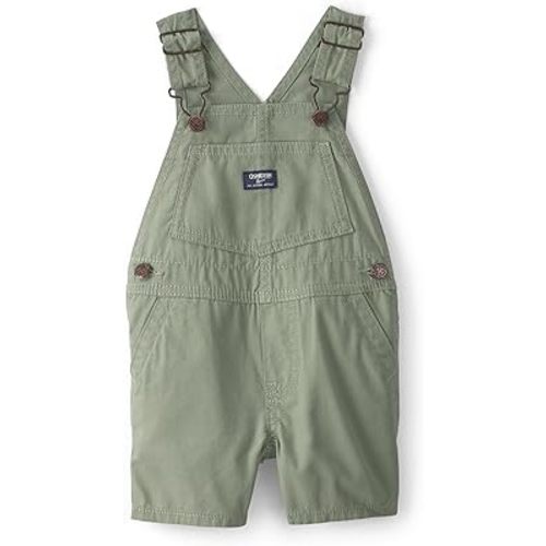 OshKosh B'gosh Boy World's Best Overalls, Olive, 12M