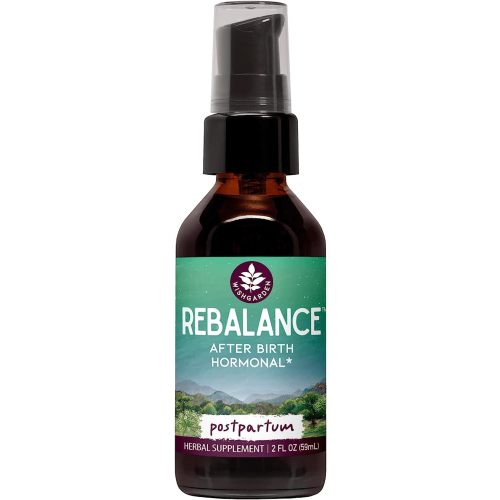 WishGarden Herbs ReBalance After Birth Hormonal - Plant-Based Herbal Supplement with Vitex Berry & Motherwort Supports Healthy Postpartum Hormone Levels and Postnatal Hormone Balance, 2oz