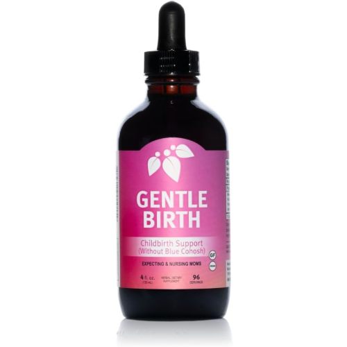 Mountain Meadow Herbs Gentle Birth for Birth Prep/Labor Prep, Fast Acting Liquid Herbal Extract for Childbirth Support w/o Blue Cohosh - 4oz