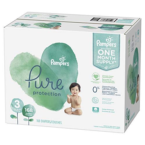 Pampers Pure Protection Diapers, Size 3, 168 Count : : Baby
