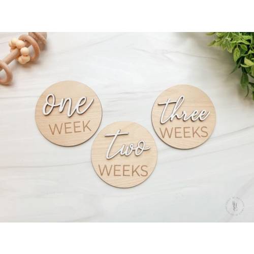 3D Wooden Monthly Milestone Discs for Baby Photos Matching Nameplate Monthly Milestone Marker Milestone Cards Monthly Signs for Baby - Etsy