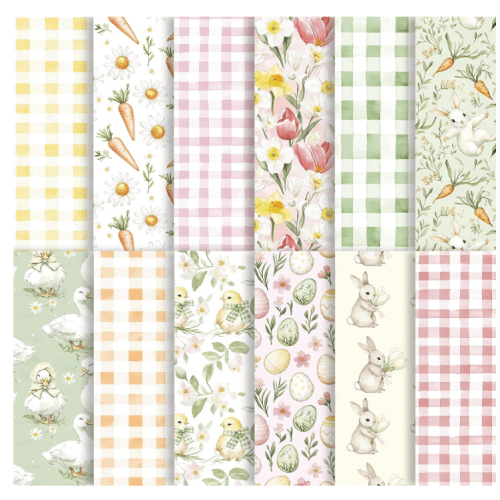 Springtime Scrapbook Paper (24 Sheets)