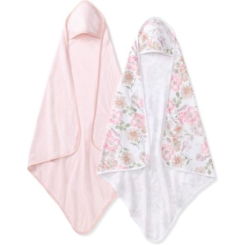 Burt's Bees Baby Infant Hooded Towels, Unisex Bath Essentials, 2-Pack