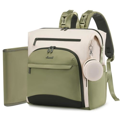 LOVEVOOK Mochila para pañales, bolsa de bebé con cambiador, mochila impermeable para pañales para mamá papá, linda bolsa de mamá para niños y niñas, regalo esencial de viaje, para la lista de regalos