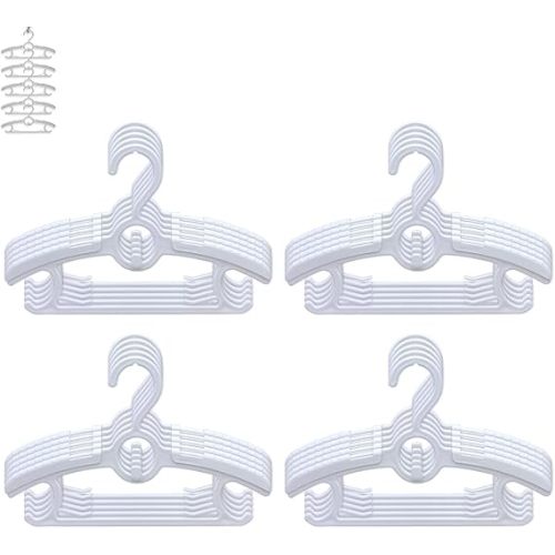 Baby Hangers 20 Pieces 11“-14‘’ Retractable Non-Slip Adjustable Multifunctional Children's Hanger Baby Hangers, Baby Hangers for Clothes, Wardrobe Organizer Hangers