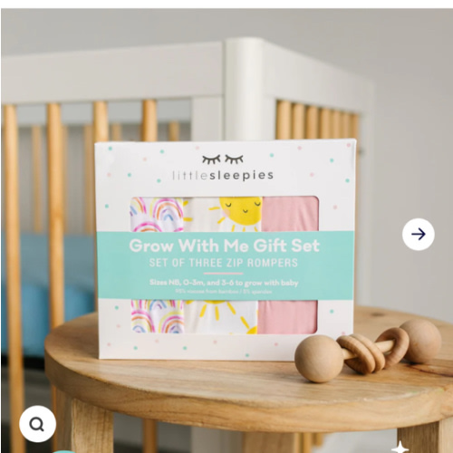 Pastel Rainbows, Bubblegum & Sunshine Zippy Grow With Me Gift Box - Little Sleepies