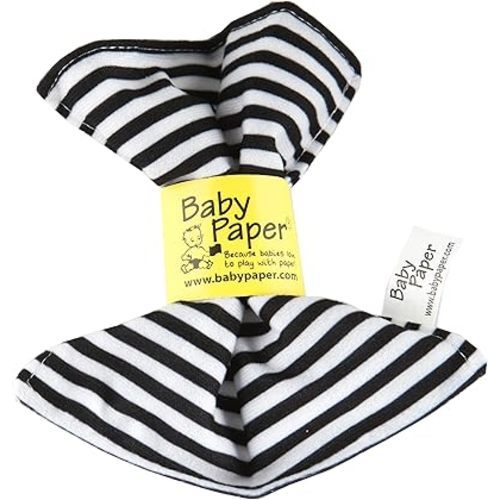 Original Baby Paper - Crinkle Teether and Sensory Toy for Babies and Infants | Black and White Stripes | Non-Toxic, Washable | Great for Baby Showers