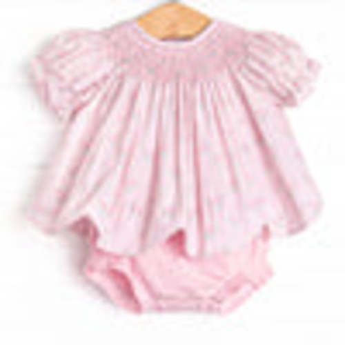 Reagan's Roses Smocked Diaper Set, Pink – Stitchy Fish