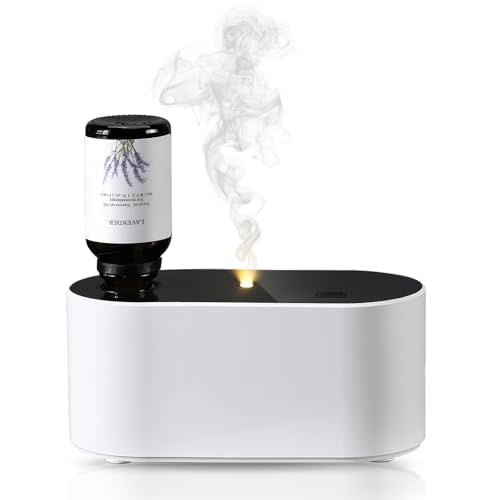 Lecdura Waterless Diffuser for Essential Oil, Scent Air Aromatherapy Diffuser, Mini Portable Aroma Diffusers with 3 Mist Modes, Cycle Start, for 160 sq.ft Room Home Office Bedroom