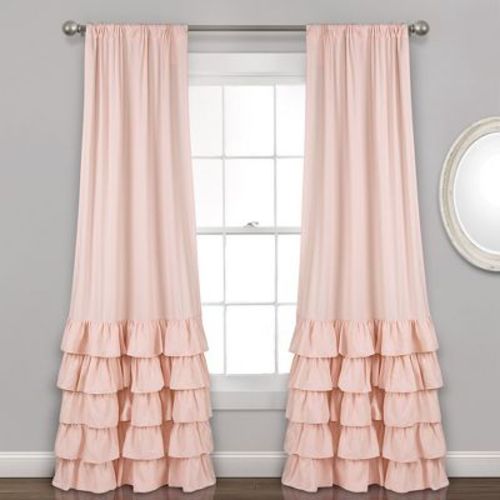 Lush Decor Allison Ruffle Window Curtain Panel Set