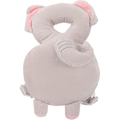 Baby Head Protection Backpack - Soft & Comfortable, Cute Cartoon Design, Elephant