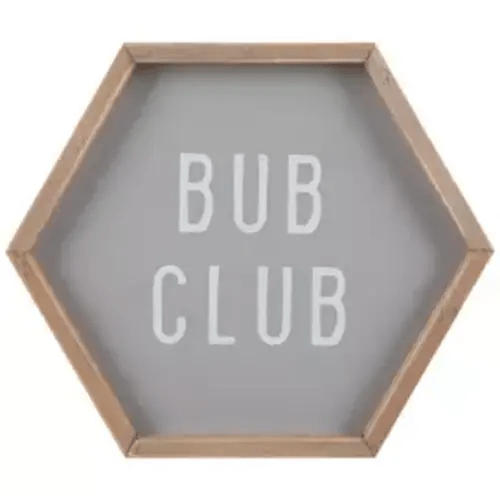 Bub Club Hexagon Wood Wall Decor