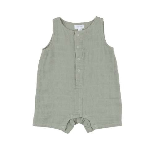 Shortie Romper - Desert Sage Solid Muslin
