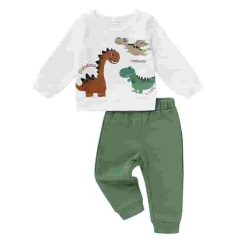 Toddler Infant Boy Dinosaur Fall Outfit Clothes Baby Long Sleeve Animal Polluver Tops Sweatsuit Pants 9M-4Y