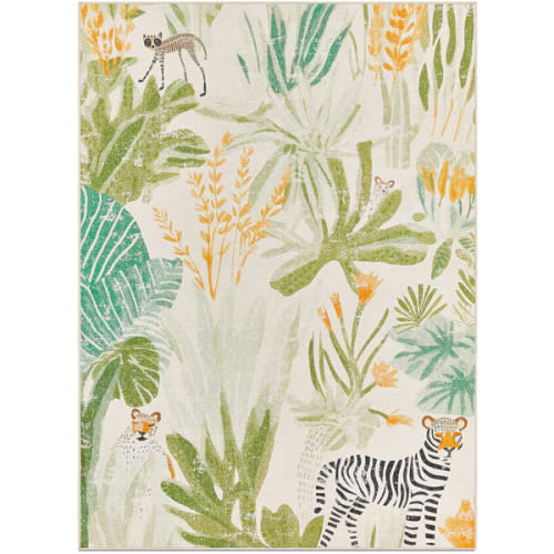 Safari Green/Multi - Washable Rug– Tumble