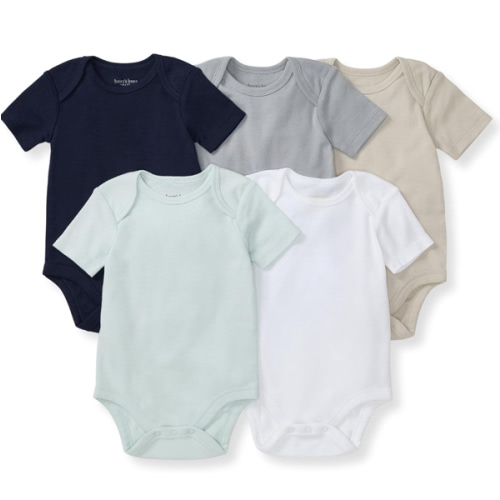 Burt's Bees Baby Unisex Baby Bodysuits, 5-pack Short & Long Sleeve One-pieces, 100% Organic Cotton Bodysuit