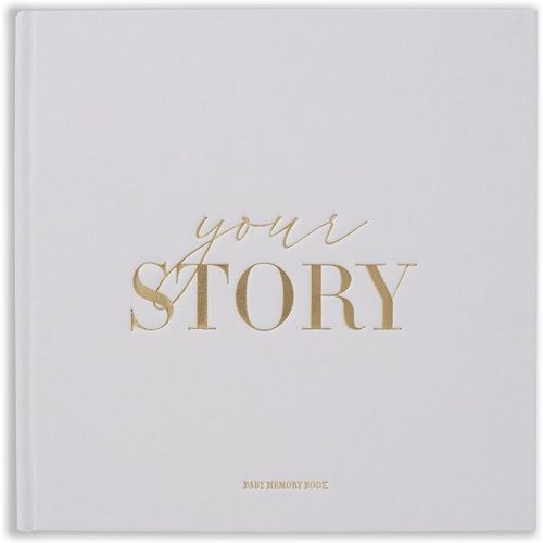 Baby Book & Baby Memory Book - Your Story - Baby Girl & Baby Boy Milestone Book & Photo Album - Keepsake Gift for Newborns, Great For Baby Showers (Gray)