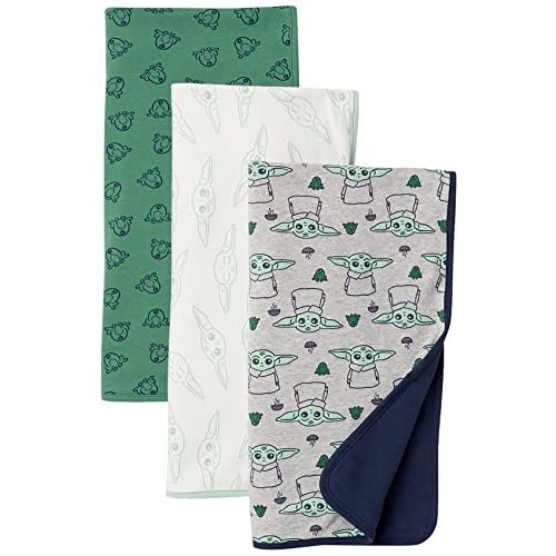 Amazon Essentials Disney | Marvel | Star Wars Unisex Babies' Swaddle Blankets, Pack of 3