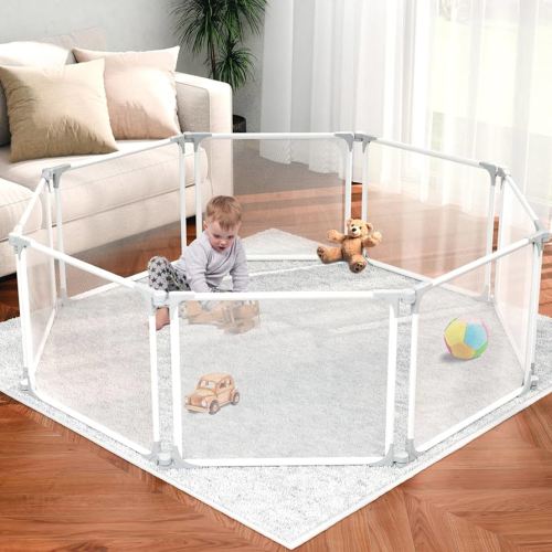 MioTetto Baby Playpen 74x74 – Safe & Sturdy Play Pen, Easy to Assemble and Store Playpen for Babies and Toddlers with Breathable Panels – Indoor & Outdoor Fence Play Area – Perfect with Play Mat