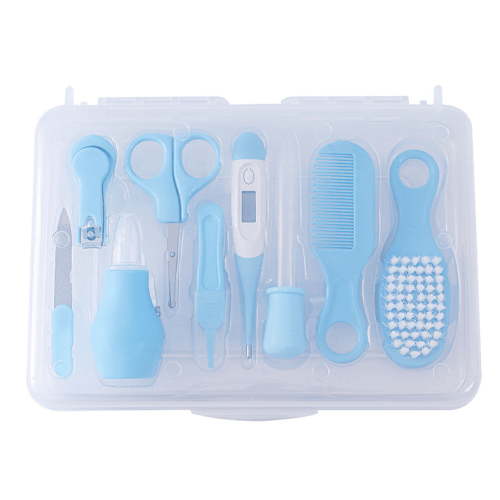 Baby Healthcare and Grooming Kit, Portable Baby Safety Care Set With Clear Box , Baby Essentials kit for Newborn (Blue 9 in 1)Girl & Boy Gifts Newborn Gift