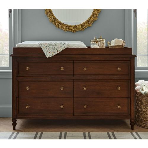 Chris Loves Julia Turned Wood 6-Drawer Dresser & Topper Set (56w x 19d")
