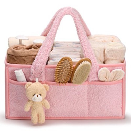 Arsvita Baby Diaper Caddy Organizer, Large Changing Table & Car Diaper Caddy, Nursery Essentials Storage Basket, Perfect Baby Shower Gifts for Girl or Boy