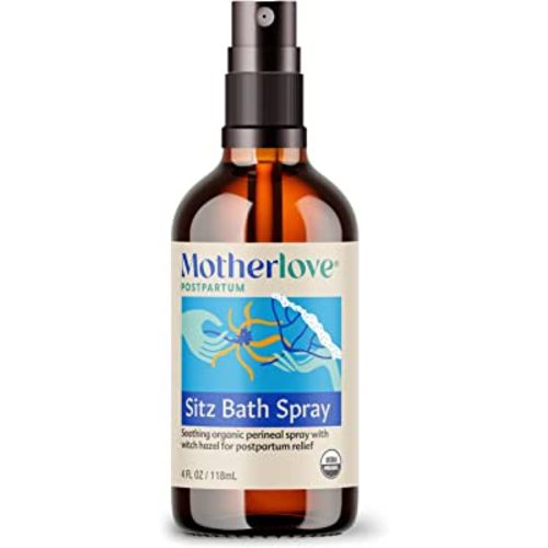 Motherlove Sitz Bath Spray (4 oz Value Size) Sitz Bath for Postpartum Recovery—Herbal Perineal Spray w/ Witch Hazel—USDA Organic, Vegan, & Cruelty Free