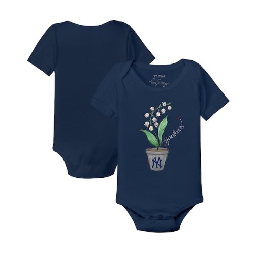 12mo - New York Yankees Tiny Turnip Infant Lilies & Ladybugs Bodysuit - Navy