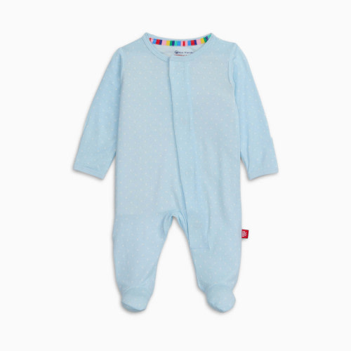 Magnetic Me Modal Magnetic Footie - Pin Dot Blue, Newborn