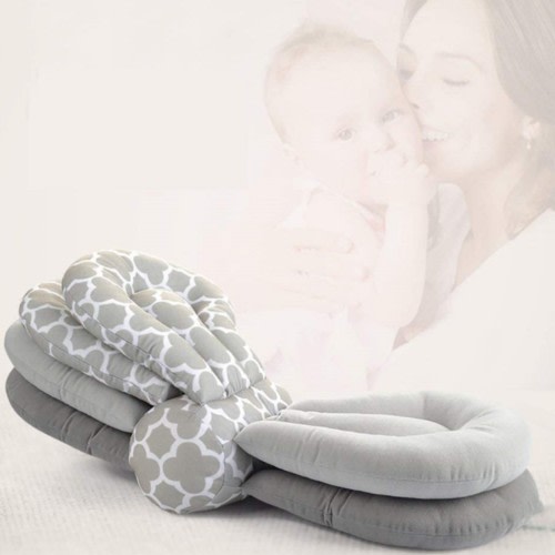 BluBlu Park Baby Pregnancy Support Nursing Pillow, Adjustable for Travel & Nursery, Gray