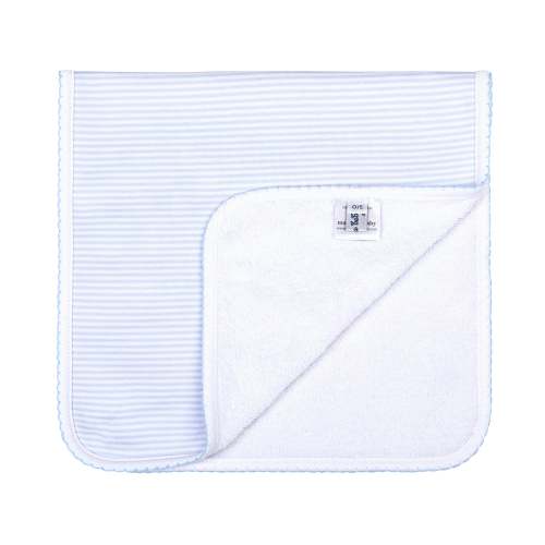 Mini Stripes Burp Cloth- Blue