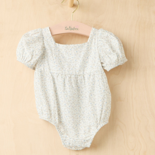 Lillian Floral Bubble in Ivory & Blue | Tullabee