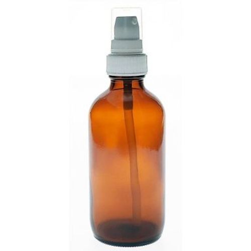 Royal Massage Glass Empty Massage Oil Bottle with Spray Pump - Amber 4oz