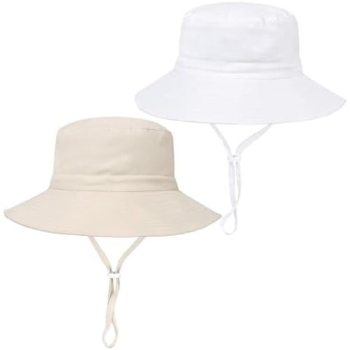 Baby Toddler Sun Hat,Boys Girls Bucket Hat for Kids UPF 50+ Sun Protective Child Summer Beach Hats 0-5 Years