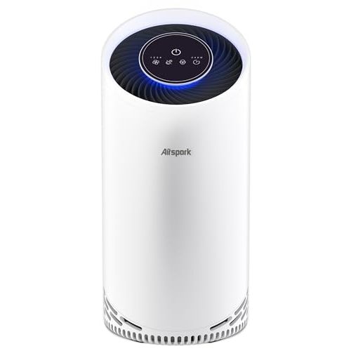 Airspark Air Purifiers for Home Large Room Up to 1375 ft², 4-in-1 True HEPA Air Purifier for Pets Hair Dander Pollen Smoke Cooking Pet Smell. CADR 187 m³/h, Air Cleaner for Bedroom Nursery Living Room