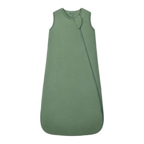 Mosebears Unisex Rayon Made from Bamboo Sleep Sack with 2-Way Zipper,2.5 Tog Baby Winter Sleep Sack (Dark Green,0-6 Months)