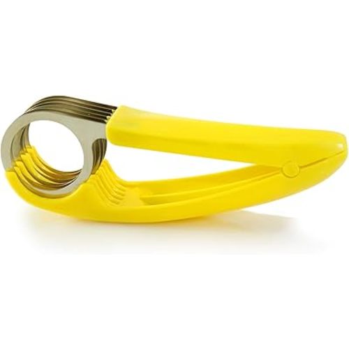 FireKylin Banana Slicer,ABS + Stainless Steel Fruit and Vegetable Salad Peeler Cutter Kitchen Tools For Banana,Strawberry,Grape(1 pcs)