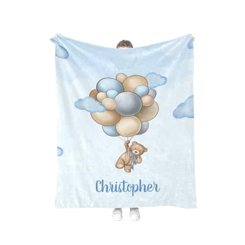 Diyrap Personalized Baby Blanket for Boys,Custom Baby Blanket with Name,Custom Baby Blanket,Baby Name Blanket,Baby Gift Blanket for Birthday